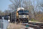 NS freight train awaits yard entrance